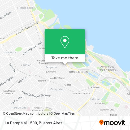 Mapa de La Pampa al 1500