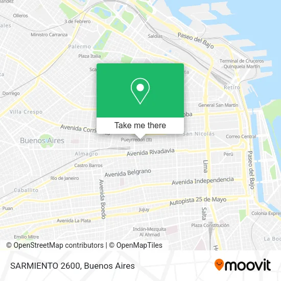 Mapa de SARMIENTO 2600