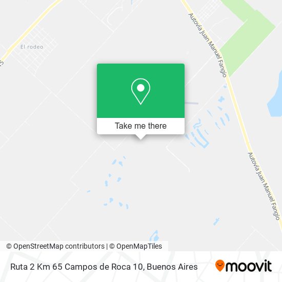 Ruta 2 Km 65 Campos de Roca 10 map