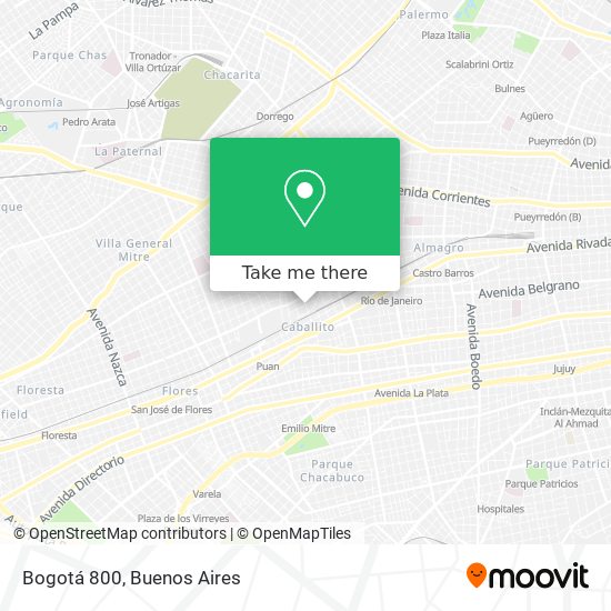 Bogotá 800 map