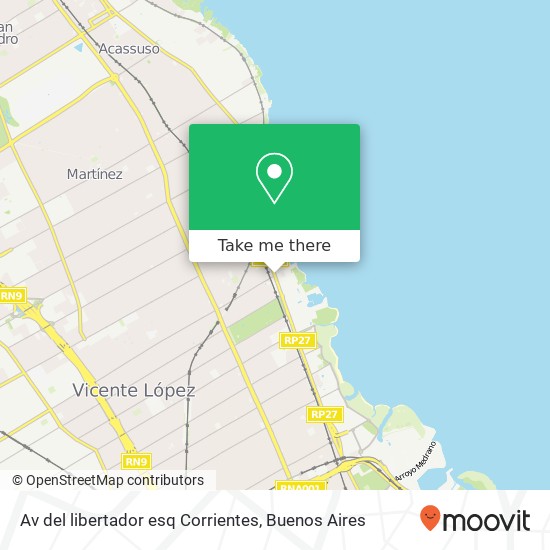 Av del libertador esq  Corrientes map