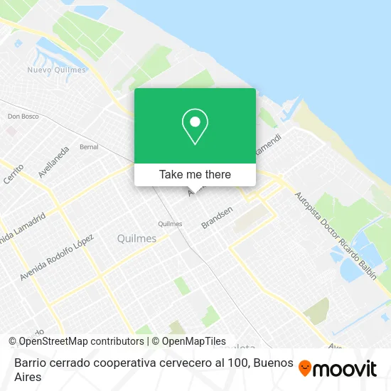 Mapa de Barrio cerrado cooperativa cervecero  al 100