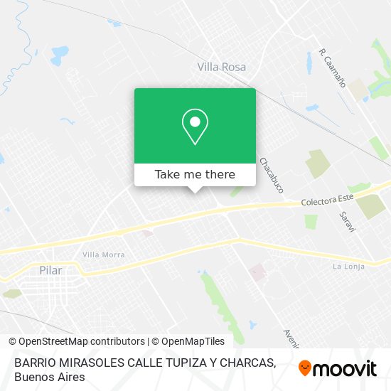 Mapa de BARRIO MIRASOLES   CALLE TUPIZA Y CHARCAS