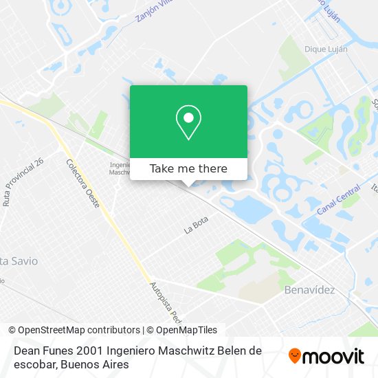 Dean Funes 2001  Ingeniero Maschwitz  Belen de escobar map
