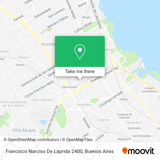 Mapa de Francisco Narciso De Laprida 2400