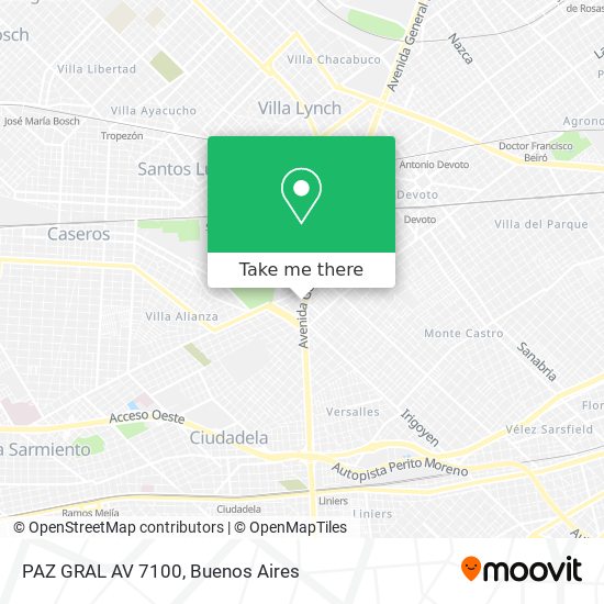 PAZ  GRAL   AV  7100 map