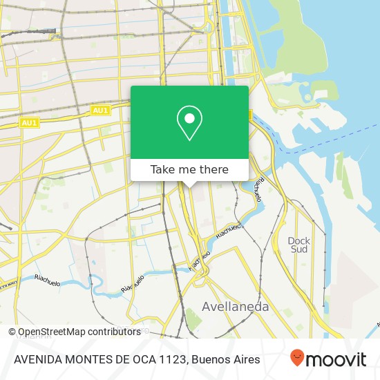 Mapa de AVENIDA MONTES DE OCA 1123