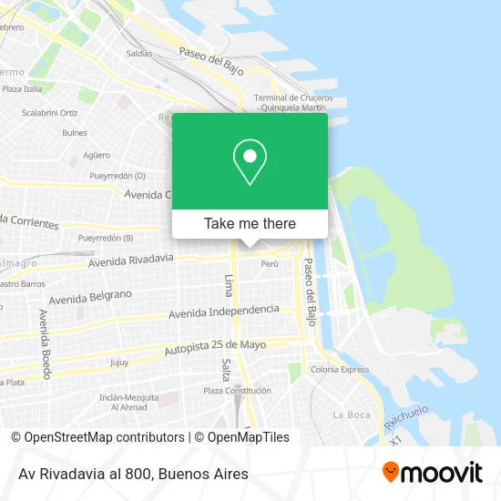 Mapa de Av  Rivadavia al 800