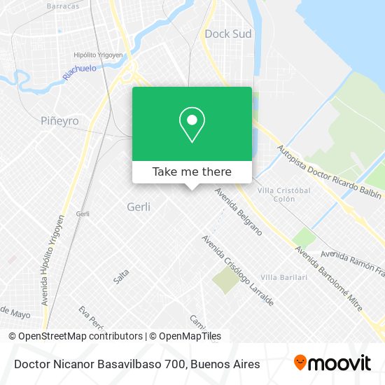 Doctor Nicanor Basavilbaso 700 map