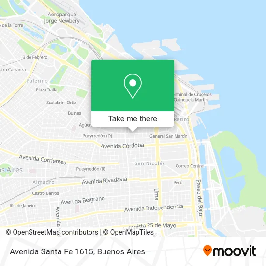 Mapa de Avenida Santa Fe 1615
