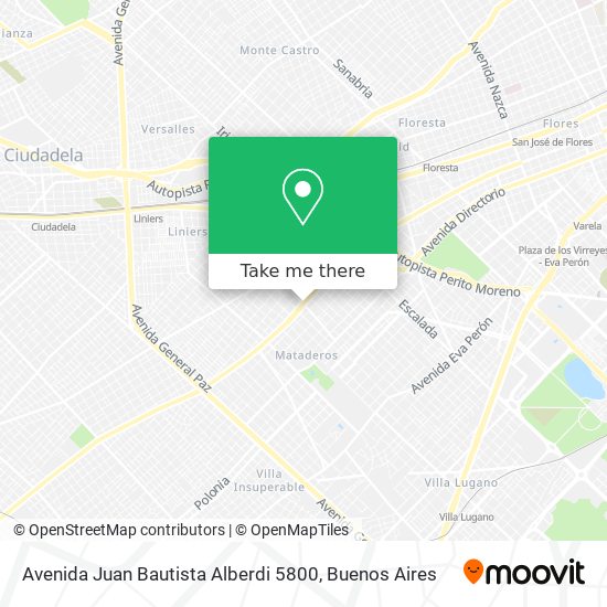 Avenida Juan Bautista Alberdi 5800 map