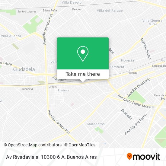 Av  Rivadavia al 10300 6 A map