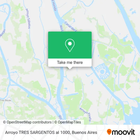 Arroyo TRES SARGENTOS al 1000 map