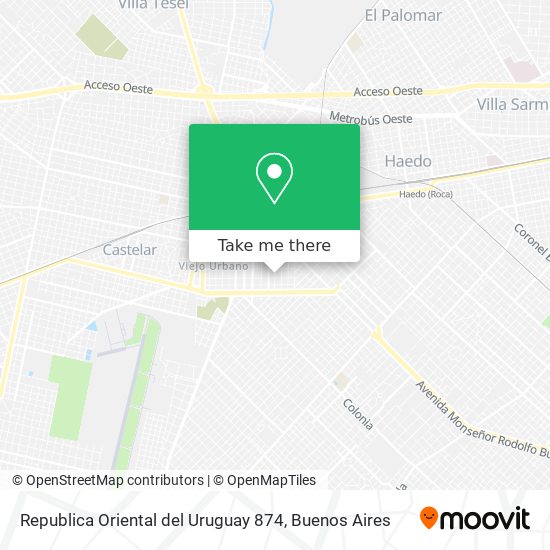 Republica Oriental del Uruguay 874 map