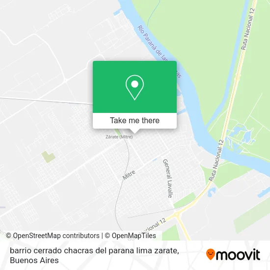 Mapa de barrio cerrado chacras del parana  lima  zarate