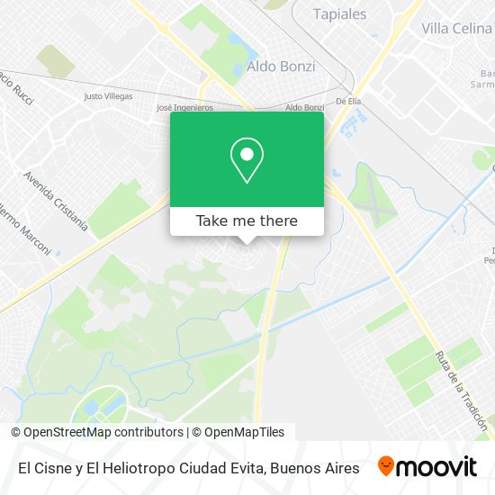 Mapa de El Cisne y El Heliotropo  Ciudad Evita