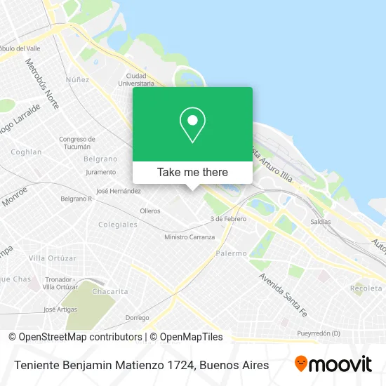 Teniente Benjamin Matienzo 1724 map