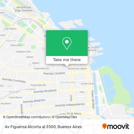 Mapa de Av  Figueroa Alcorta al 3500
