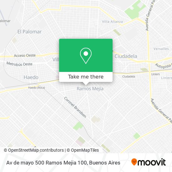 Av  de mayo 500 Ramos Mejia 100 map