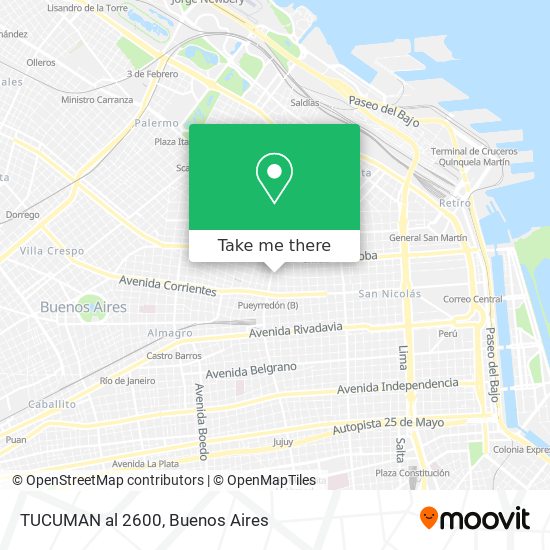 TUCUMAN al 2600 map