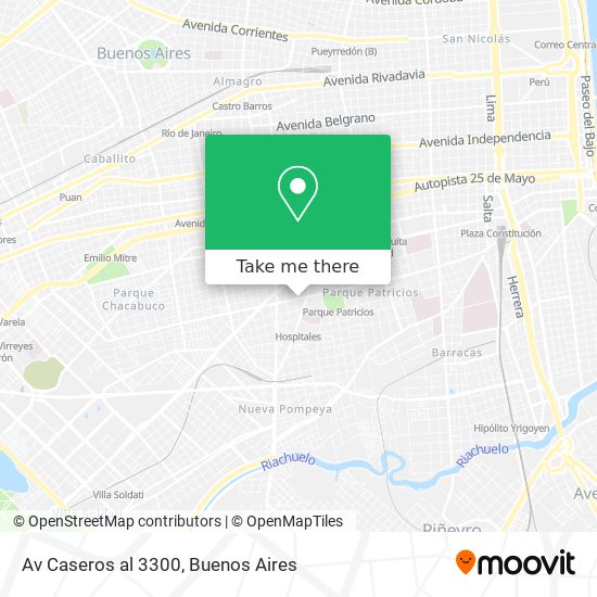 Mapa de Av  Caseros al 3300