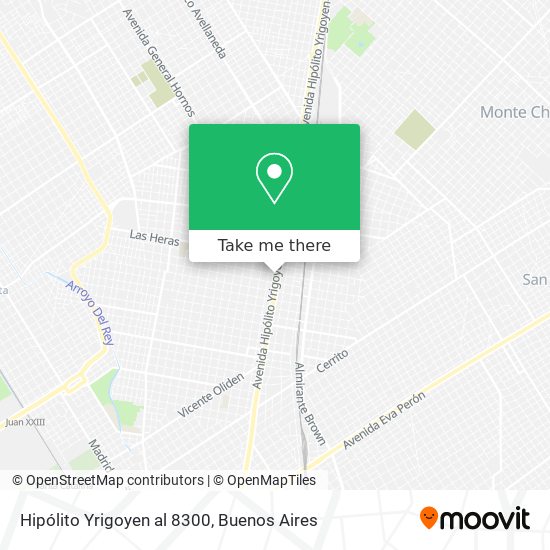 Hipólito Yrigoyen al 8300 map