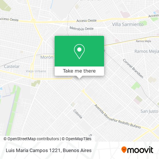 Luis Maria Campos 1221 map
