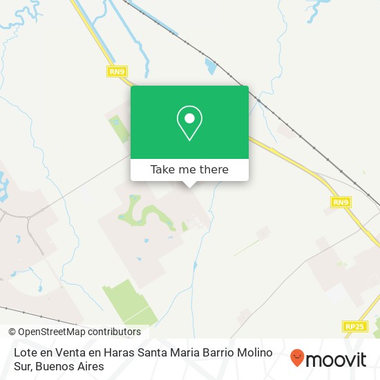 Mapa de Lote en Venta en Haras Santa Maria Barrio Molino Sur