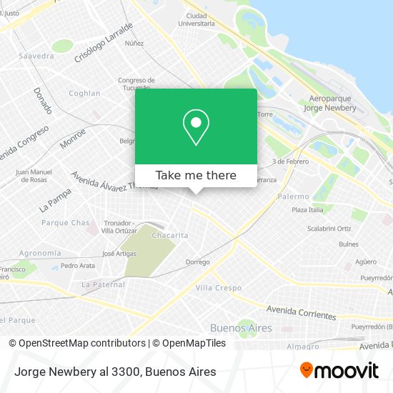 Jorge Newbery al 3300 map