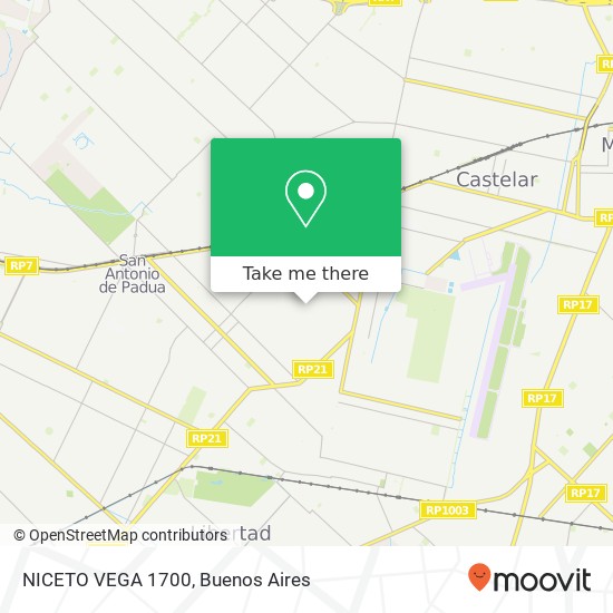 NICETO VEGA 1700 map