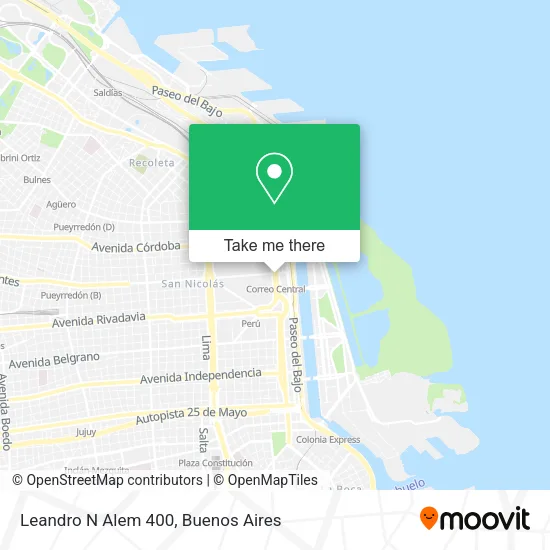 Leandro N  Alem 400 map