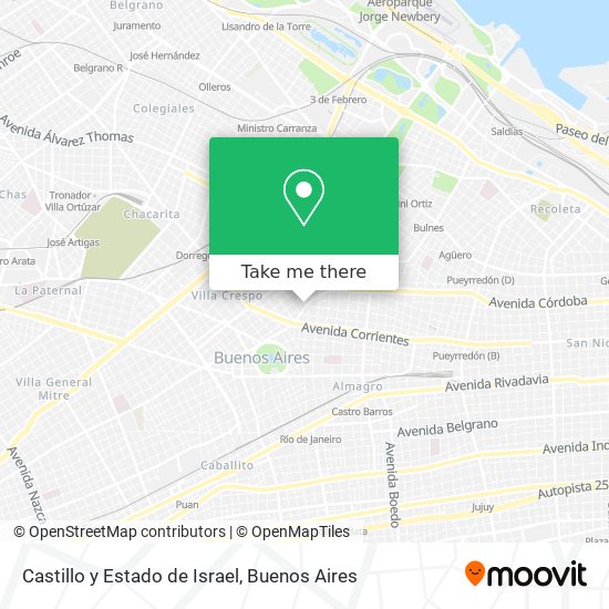 Castillo y Estado de Israel map
