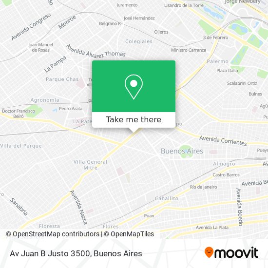 Av  Juan B  Justo 3500 map