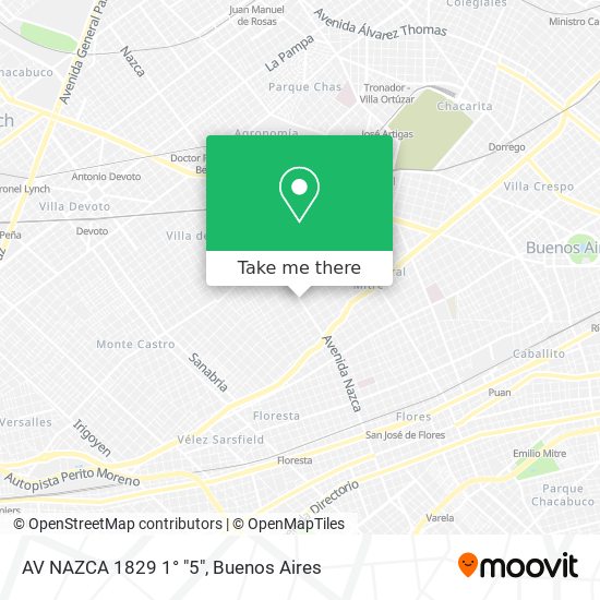 AV  NAZCA 1829 1° "5" map