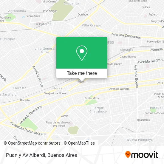 Mapa de Puan y Av Alberdi