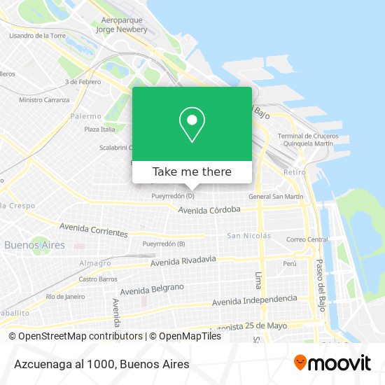 Azcuenaga al 1000 map