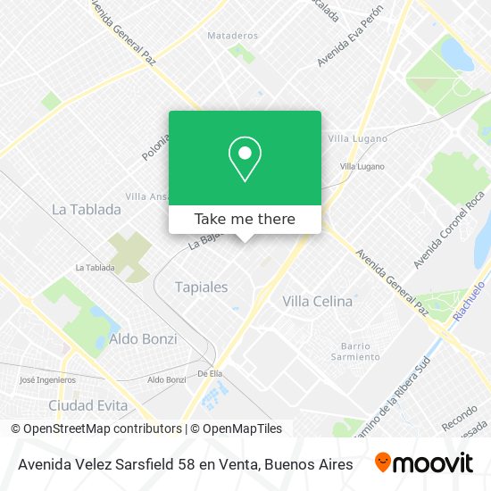 Avenida Velez Sarsfield 58 en Venta map