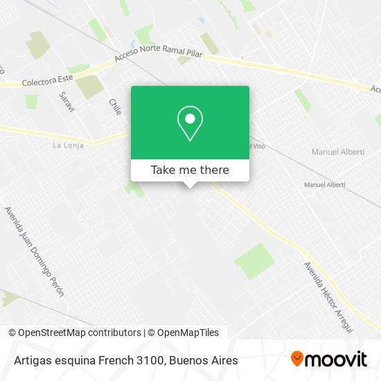 Artigas esquina French 3100 map