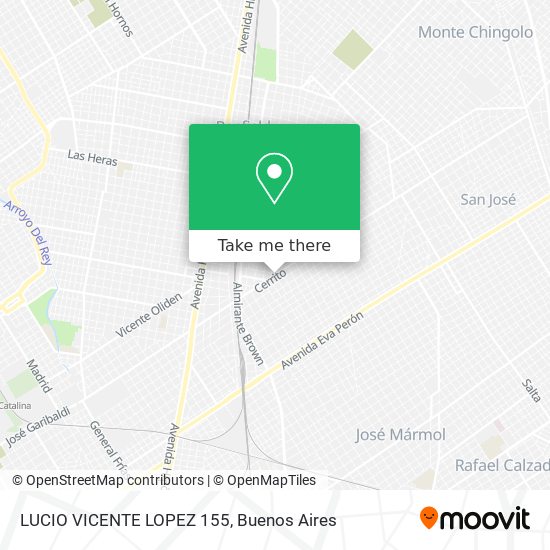 LUCIO VICENTE LOPEZ 155 map