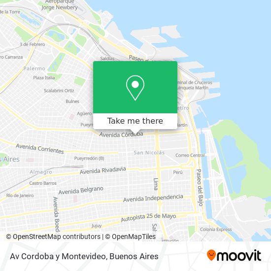 Av  Cordoba y Montevideo map