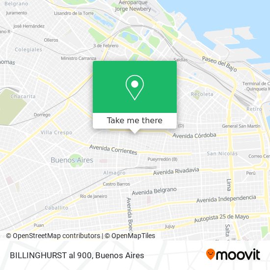 Mapa de BILLINGHURST al 900