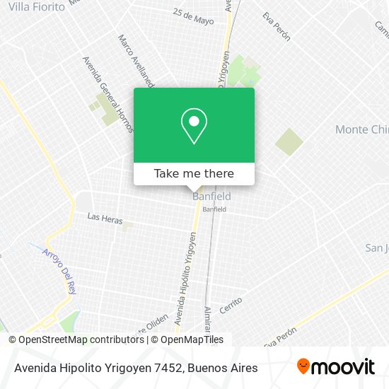 Avenida Hipolito Yrigoyen 7452 map