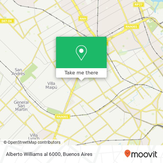 Alberto Williams al 6000 map