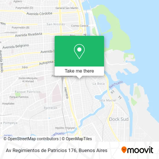 Mapa de Av  Regimientos de Patricios 176