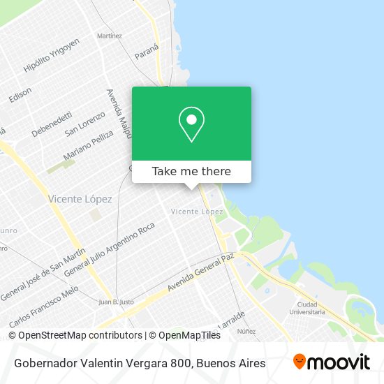 Gobernador Valentin Vergara 800 map