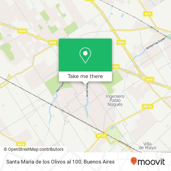 Santa Maria de los Olivos al 100 map