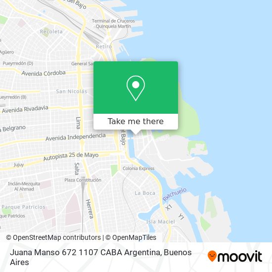 Juana Manso 672  1107 CABA  Argentina map