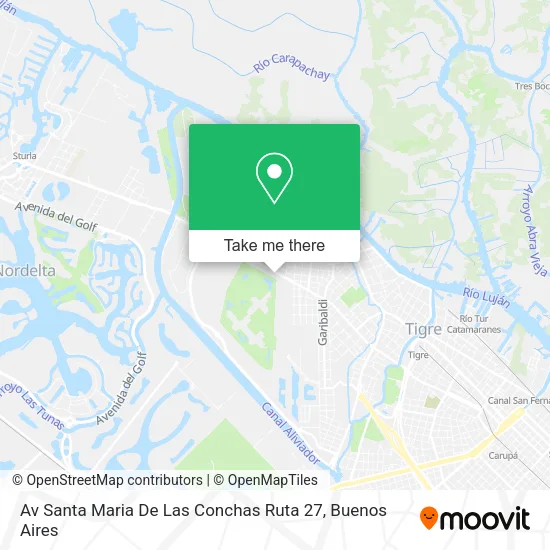 Mapa de Av  Santa Maria De Las Conchas  Ruta 27