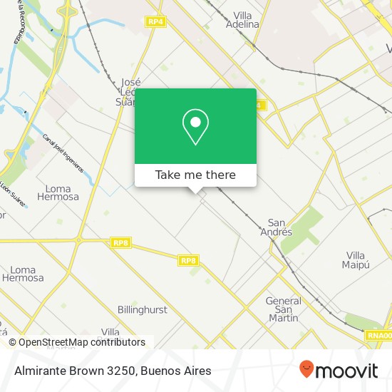 Almirante Brown 3250 map