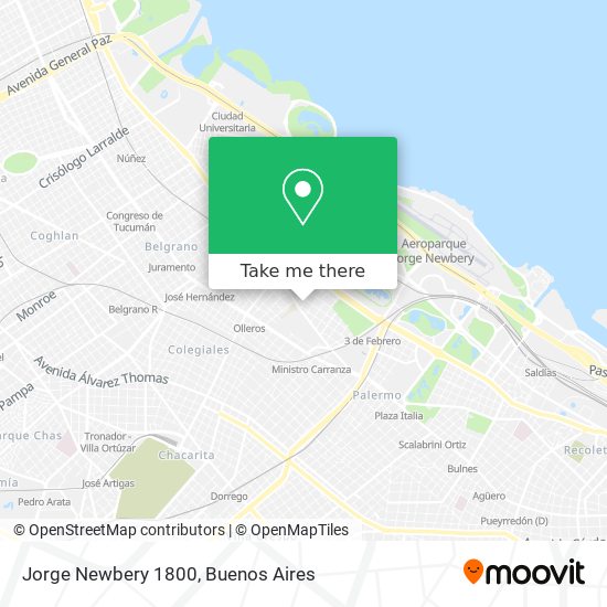 Jorge Newbery 1800 map